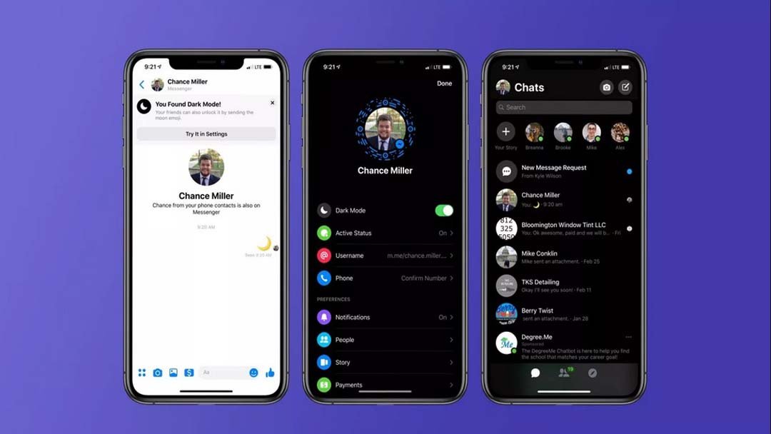 Facebook uvodi tamni režim za Messenger korisnike