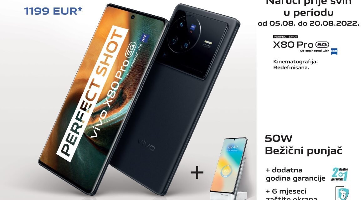 Da od svakodnevice napravite filmski hit – istražite novi vivo X80Pro i iskoristite pre-order period